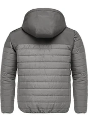 Amaci&Sons Steppjacke MACON Hybrid Softshell Herren Kapuzenjacke Dunkelgrau/Grau/Hellgrau