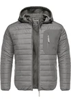 Amaci&Sons Steppjacke MACON Hybrid Softshell Herren Kapuzenjacke Dunkelgrau/Grau/Hellgrau
