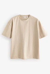 Next T-Shirt aus schwerem Stoff Khaki/Beige/Braun