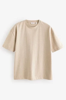 Next T-Shirt aus schwerem Stoff Khaki/Beige/Braun