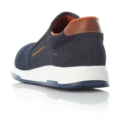 Rieker Slip-On Sneaker Casual Slipper Dunkelblau/Hellblau/Blau