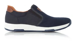Rieker Slip-On Sneaker Casual Slipper Dunkelblau/Hellblau/Blau