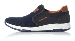 Rieker Slip-On Sneaker Casual Slipper Dunkelblau/Hellblau/Blau
