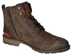 MUSTANG Stiefelette Schnürboots Braun/Dunkelbraun/Khaki/Dunkelgrün
