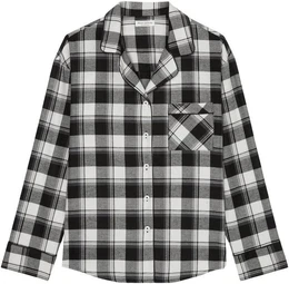 Langarmshirt mit Karomuster, Brusttasche