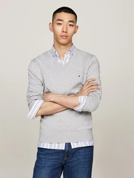 TOMMY HILFIGER Pullover ESSENTIAL Grau