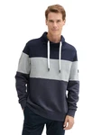 TOM TAILOR Sweatshirt mit Colour Blocking Grau/Dunkelblau/Hellblau