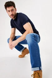 Garcia Straight-Jeans Rocko Five-Pocket Style Blau/Hellblau