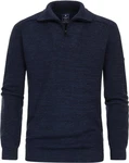 Redmond Strickpullover Troyer Dunkelblau/Blau