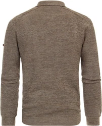 Redmond Strickpullover Troyer Braun/Grau/Khaki/Beige