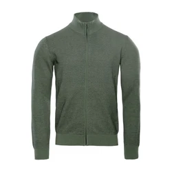 LIVING CRAFTS Strickjacke SPENCER (GOTS zertifiziert) Dunkelgrün/Grün
