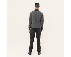 LIVING CRAFTS Strickjacke SPENCER (GOTS zertifiziert) Dunkelblau/Dunkelgrau
