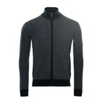LIVING CRAFTS Strickjacke SPENCER (GOTS zertifiziert) Dunkelblau/Dunkelgrau