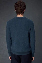 Next Rundhalspullover Regular Fit Dunkelblau/Blau/Grau