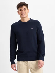 Gant Rundhalspullover Dunkelblau