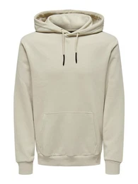 Hoodie Weicher Kapuzen Pullover Basic Hoodie ONSCERES 5425 in Beige-2