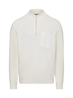 Nils Sundstrm Strickpullover Creme/Weiß/Khaki/Grau/Beige Nils Sundstrm Strickpullover Creme/Weiß/Khaki/Grau/Beige