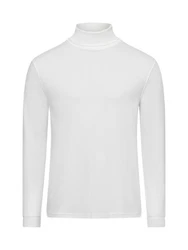 Andrew James Langarmshirt Weiß/Creme/Grau