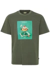 !Solid T-Shirt mit Print Dunkelgrün/Grün