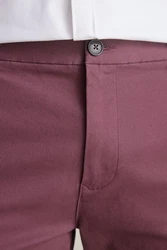 Next Chinohose Slim Fit Dunkelrot/Bordeaux/Lila/Rosa
