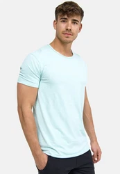 Indicode Kurzarmshirt Willbur Tee Hellblau/Türkis/Blau