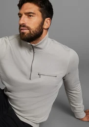 Sweatshirt mit Troyer Kragen - NEUE KOLLEKTION