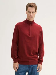 Strickpullover Troyer Strickpullover mit recyceltem Kaschmir