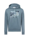 JACK & JONES Sweatshirt Kapuzenpullover JJLuke Blau