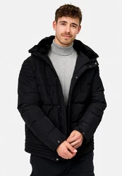 Indicode Winterjacke INBlaise Schwarz/Dunkelgrau/Grau/Orange