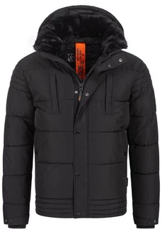 Indicode Winterjacke INBlaise Schwarz/Dunkelgrau/Grau/Orange