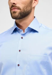 Eterna Langarmhemd MODERN FIT Hellblau/Blau
