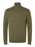 SELECTED HOMME Strickpullover SLHBERG ROLL NECK oliv