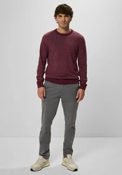 STREET ONE MEN Rundhalspullover Dunkelrot/Rosa/Bordeaux/Lila