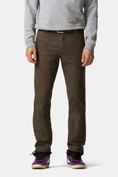 MEYER Chinos BONN mit Flexiblen Bund Khaki/Dunkelgrün