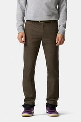 MEYER Chinos BONN mit Flexiblen Bund Khaki/Dunkelgrün