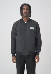 Cleptomanicx Bomberjacke Grave Gull schwarz