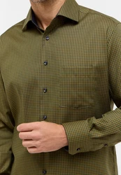 Eterna Hemd MODERN FIT NON IRON Dunkelgrün/Grün/Khaki