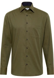 Eterna Hemd MODERN FIT NON IRON Dunkelgrün/Grün/Khaki