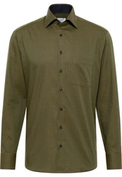Eterna Hemd MODERN FIT NON IRON Dunkelgrün/Grün/Khaki
