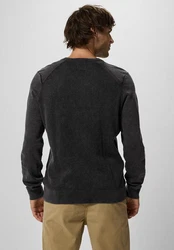 STREET ONE MEN 2-in-1 Pullover Dunkelgrau/Schwarz/Grau
