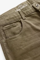 Next Slim-fit-Jeans Stretch Khaki/Dunkelgrün