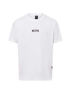 G-STAR T-Shirt dunkelbraun/grn/feuerrot/wei