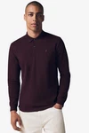 Next Langarm-Poloshirt Dunkelrot/Bordeaux