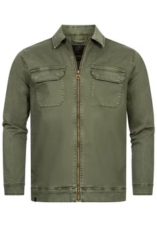 Indicode Langarmhemd INRusso Dunkelgrün/Khaki/Grün