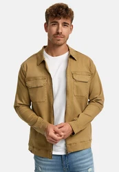 Indicode Langarmhemd INRusso Braun/Khaki