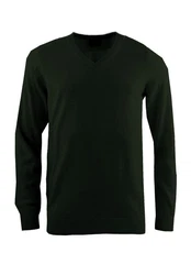MARVELIS V-Ausschnitt Pullover Casual Fit Dunkelgrn