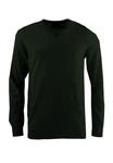 MARVELIS V-Ausschnitt Pullover Casual Fit Dunkelgrn