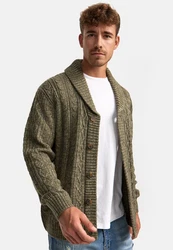 Indicode Sweatjacke INIlterly Dunkelgrün/Khaki/Grün