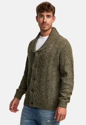 Indicode Sweatjacke INIlterly Dunkelgrün/Khaki/Grün