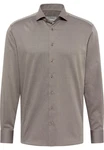 Eterna Langarmhemd Hemd Modern Fit mit Haifischkragen Grau/Khaki/Braun/Beige
